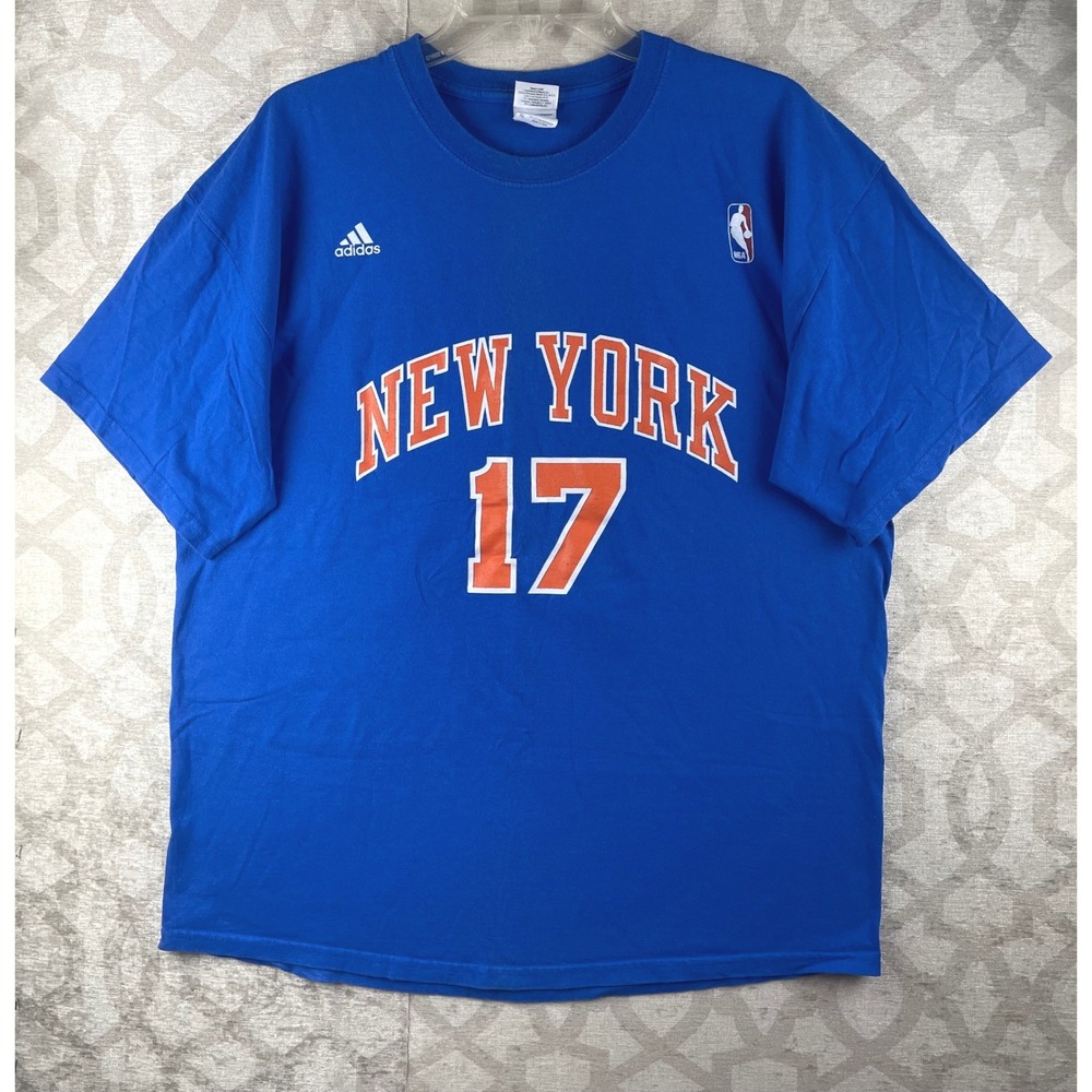 Gildan New York Knicks Linsanity Jeremy Lin 17 T-Shirt XL Blue NBA Adidas Logo